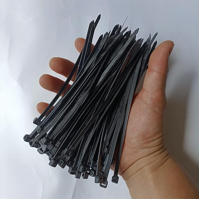 Zip Ties 500 pcs 4 inch Cable Zip Ties, Premium Plastic Wire Ties with 40 LBS Tensile Strength, UV Resistant Cable Ties, Self-Locking Black Nylon Tie Straps