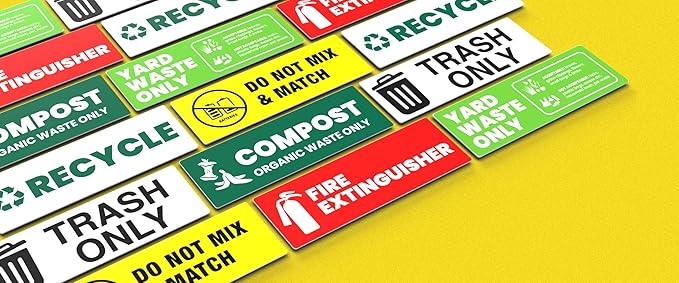 Fire Extinguisher Sticker for Business - Office, Commercial, Landlord (Short Term Rental) - High Visibility Fire Extinguisher Sign for Safety and Compliance. Size 6" x 2", 20 Labels