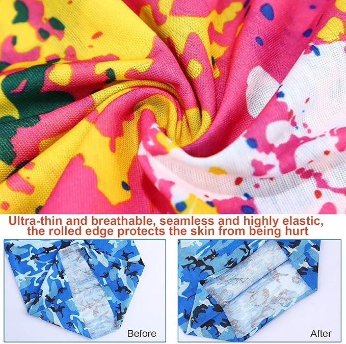 6 Pack Neck Gaiters Tube UV Face Mask Bandana Balaclava Shiesty Magic Scarf Headwear Headbands Wraps for women