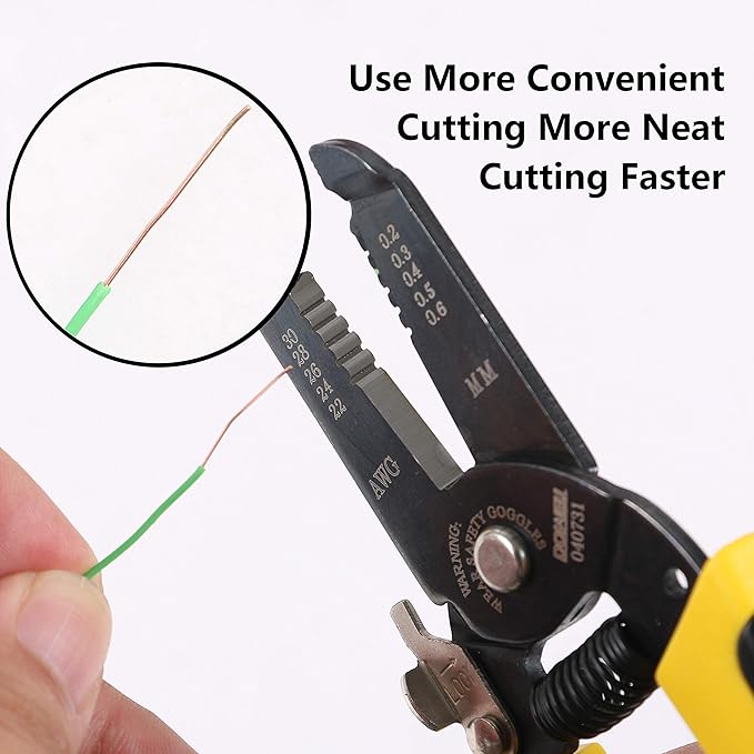 DOWELL 22-30 AWG Wire Stripper Wire Stripping Tool Wire Cutter And Multi-Function Hand Tool，Professional Handle Design And Refined Craftsmanship.