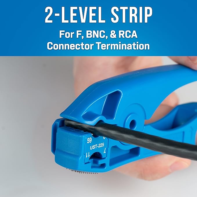 Jonard Tools UST-225 Coaxial Cable Stripper Tool with Blade Stop