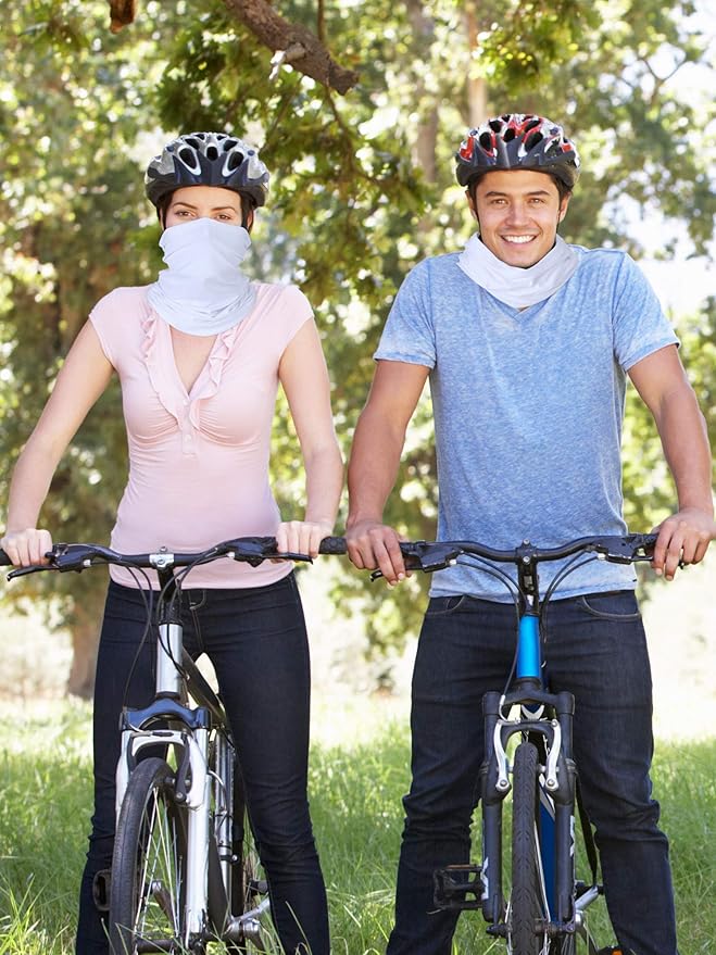 Geyoga Neck Gaiter Bandana Face Mask Summer UV Protection Cooling Breathable Face Mask Neck Scarf Balaclava for Men Women
