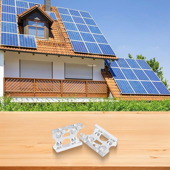 Aluminum Solar Panel Water Deflector Clips, 50 Pack Automatic Drainage for PV Frames, Rainwater Guide for Photovoltaic Modules, Compatible with 30-45mm Frame Thickness, Dust and Slud（30mm）