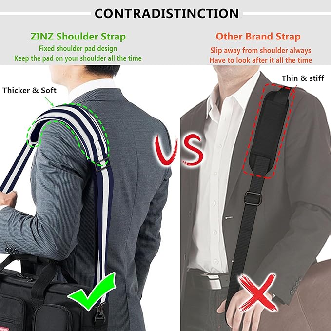 ZINZ Bag Shoulder Strap, Padded Adjustable Shoulder Strap Replacement
