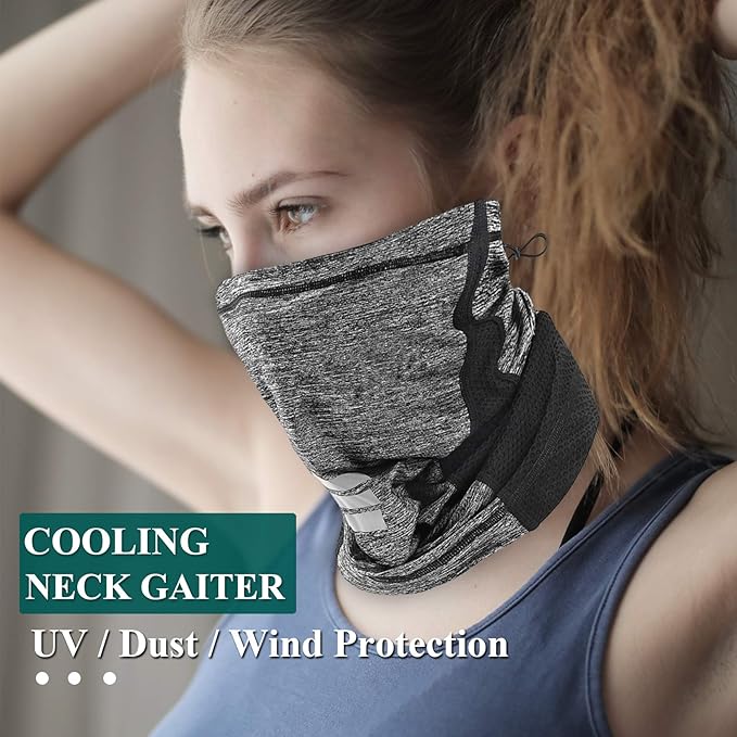 UV Protection Neck Gaiter, Adjustable Cooling Neck Gaiter for Men and Women