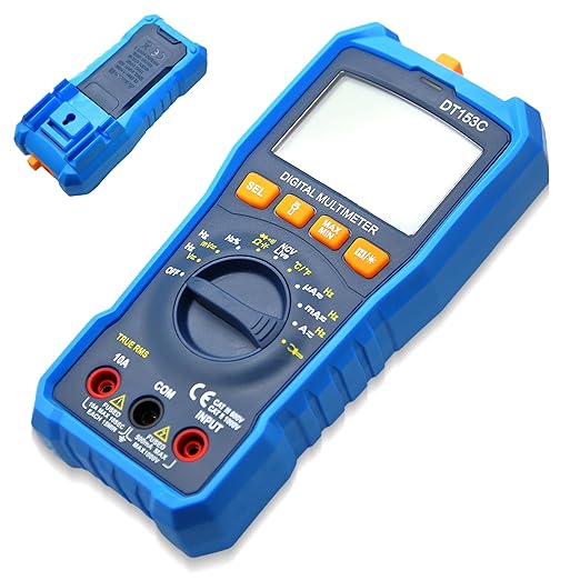 Digital Multimeter Tester Portable Multimeter with Backlight Multi Testers with Electric Torch Function Smart Multi Meter for Electrical Applications Measures Voltage and More (Model DT153C)