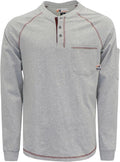 VATRENUS FR Shirts Henley 5.5oz 100% Cotton Flame Resistant Long Sleeve T-Shirts
