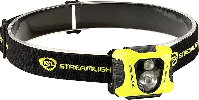 Streamlight 61420 Enduro Pro 200-Lumen 2250-Candela Ultra-Light LED Headlamp with AA Batteries and Elastic Strap, Box, Yellow