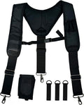 Padded Tool Belt Suspenders 3 Hook Swivel Suspenders for Tool Belt Heavy Duty Work Suspenders