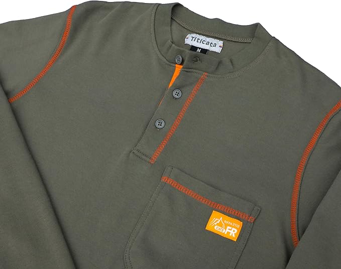Titicaca FR Shirts Flame Resistant T Shirts 100% Cotton Men's Pre-Washed Fire Retardant T-Shirts