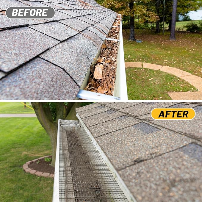4" Stainless Steel Mesh Roll, 4in x 50FT Gutter Guard Leaf Filter for Rain Gutters, Solar Panel Bird Guard Mesh & Critter Guard Fence