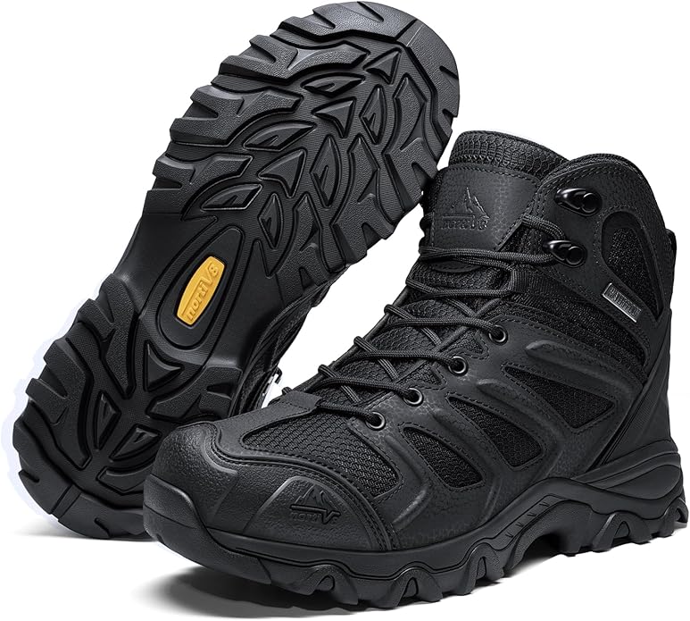 NORTIV 8 Men's Ankle High Waterproof Hiking Boots Outdoor Lightweight Shoes Trekking Trails Armadillo