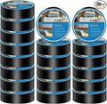 Joist Tape for Decking 1-5/8''×50',20 Pack Weather-Resistant Butyl Deck Joist Tape,Waterproof Joist Decking Tape for Flashing Deck Joists and Beams Building Joists, Black