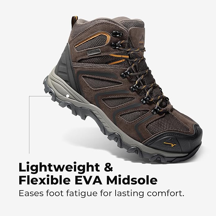 NORTIV 8 Waterproof Work Boots for Men Steel Toe Safety Construction Boots ARMADILLO-STL