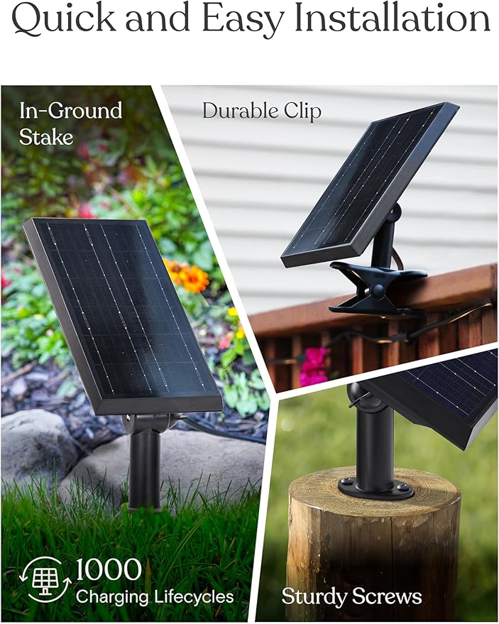 Brightech Ambience Pro Replacement Solar Panel - Compatible Only with Brightech Solar Powered Outdoor String Lights with White Color Changing Capacity - 1 Solar Panel, 7W
