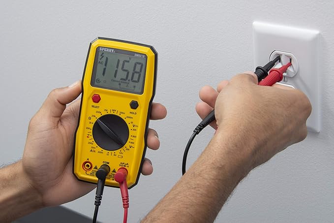 Sperry Instruments DM6410 8 Function Digital Multimeter, Yellow