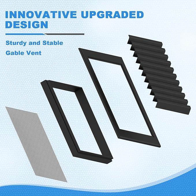 20" x 20" Aluminum Gable Vent with Screen - Elevate Ventilation with Heat Dissipation & Condensation Prevention for Attics & Sheds, Refined Design - Vent Opening: 18" x 18"