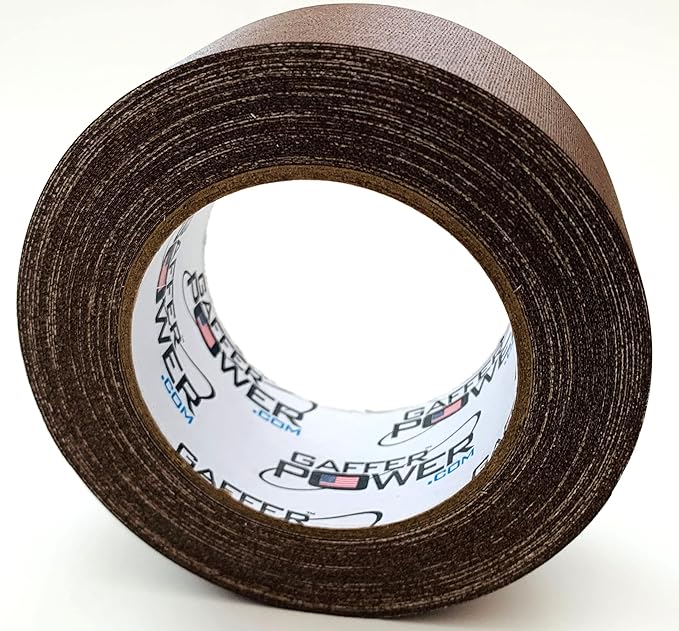 Gaffer Power Proudly Made in The USA, Real Professional Grade Gaffer Tape, Heavy Duty Gaffers Tape, Non-Reflective, Multipurpose. 2 Inches x 30 Yards, Brown