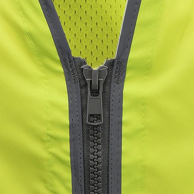 Radians SV55 Class 2 Heavy Woven Two Tone Engineer Vest with Padded Neck to Support Extra Weight in Cargo Pockets, Green, Large