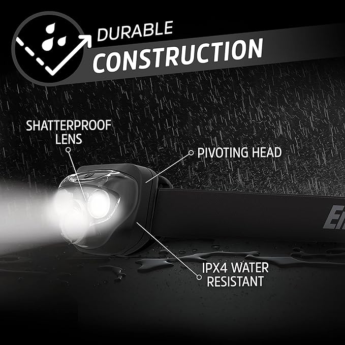 Energizer PRO-260 LED Headlamp,IPX4 Water Resistant Headlamps,High-Performance Head Light for Outdoors,Camping,Running,Storm,Survival LED Light for Emergencies (Batteries Included),(Pack of 16)