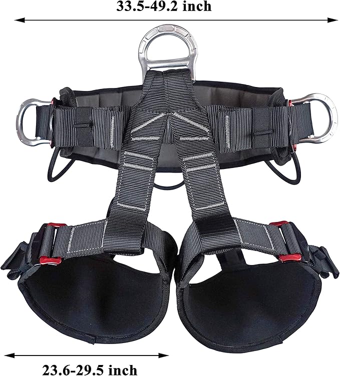 SOB Tree Climbing Harness, Adjustable Thickness Widen Protecta Safety Harness, Half Body Harnesses for Rock Climbing Rescuing Work Fire Rescuing Caving