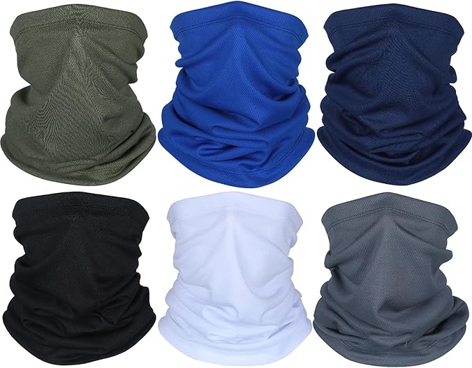 Geyoga Neck Gaiter Bandana Face Mask Summer UV Protection Cooling Breathable Face Mask Neck Scarf Balaclava for Men Women