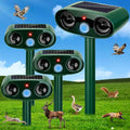 2026 Upgraded Solar Ultrasonic Animal Repeller Outdoor, 4 Pack Waterproof Bear Repellent Devices & Cat Deterrent for Yard, Ultrasonic Animal Repellent for Rabbit, Goose, Raccoon, Squirrel, Dog