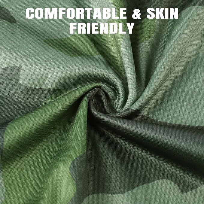 HONGTEYA 6 Pack Summer Neck Gaiter, UV Protection Cooling Face Mask, Breathable Bandana Head Scarf for Men Women