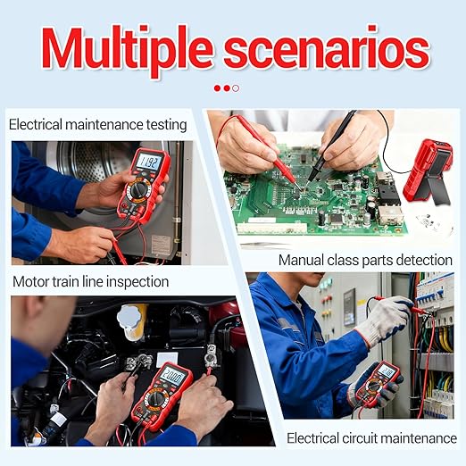ANENG Multimeter with Backlit LCD,Ohm Volt Amp Meter,Non Contact Voltage Tester Measures DC AC Voltage,Current,NCV,Resistance,Continuity,Diodes,Electric Tools for Automotive Battery Test