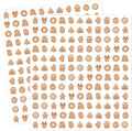 JarThenaAMCS 2400 Pcs Christmas Mini Sticker Paper Decal Gingerbread Man Xmas Tree Self-Adhesive Sticker for Envelope Scrapbook Gift DIY Supplies, 0.5 in