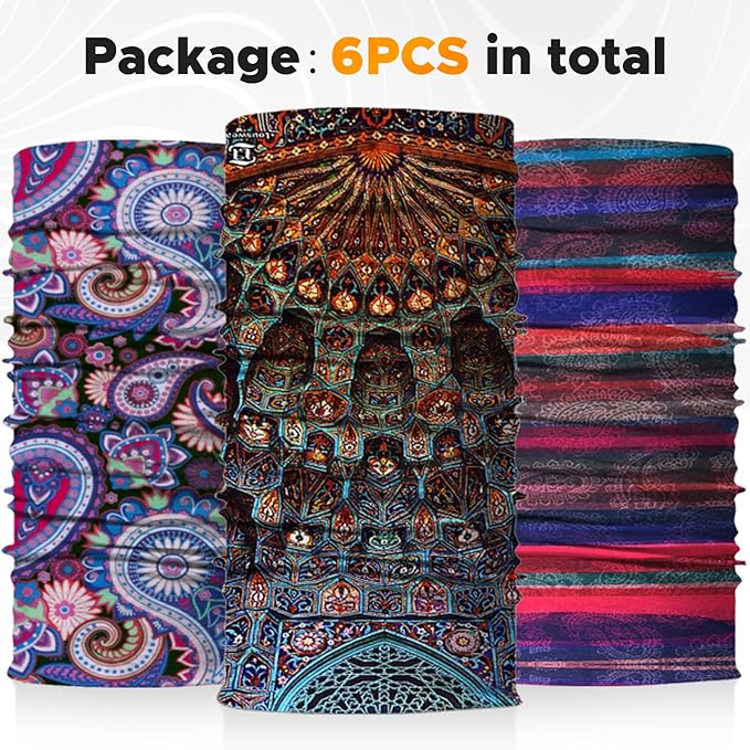 JOEYOUNG Headwear, Bandana, Neck Gaiter Head Wrap Headband Balaclava Magic Scarf