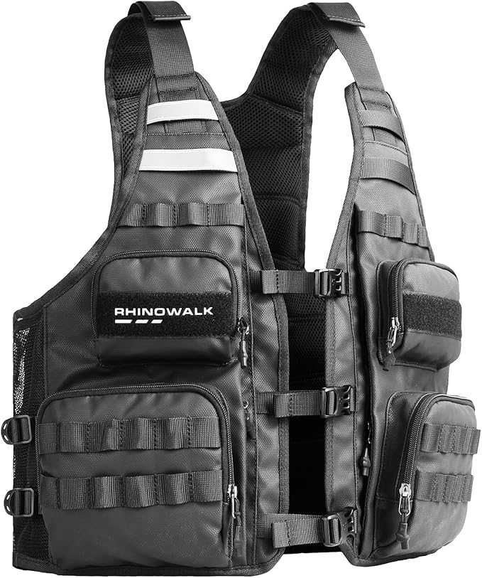 Rhinowalk Fishing Photography Vest with Multi Pockets Outdoor Jackets for Hunting, Hiking, Climbing, Traveling
