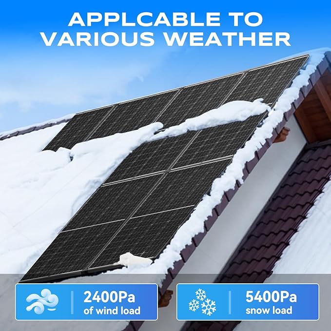 Bifacial 100W Solar Panel Kit with 10A PWM Charge Controller, Cables, Connectors & Mounting Brackets for RV, Boat, Marine, Home, Outdoor Off-Grid Solar System (200W Kit)