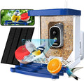 Smart Bird Feeder with Camera,2.5K HD Bird Watching Camera with AI Identify,Auto Capture Videos & Detection,Solar Powered Wireless Birdhouse for Outdoors,Ideal Gift for Family