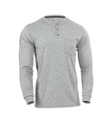 DRIFIRE Power Dry FR Long Sleeve Henley, CAT 2, Flame Resistant, Grey, 2X-Large/Tall, TEE-PDG-HN-2XT