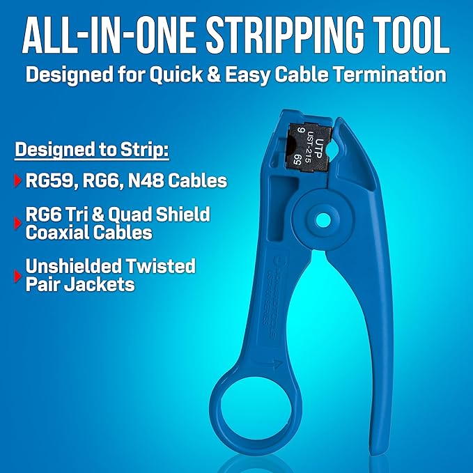Jonard Tools UST-150 Coaxial & Telephone Cable Stripper Tool
