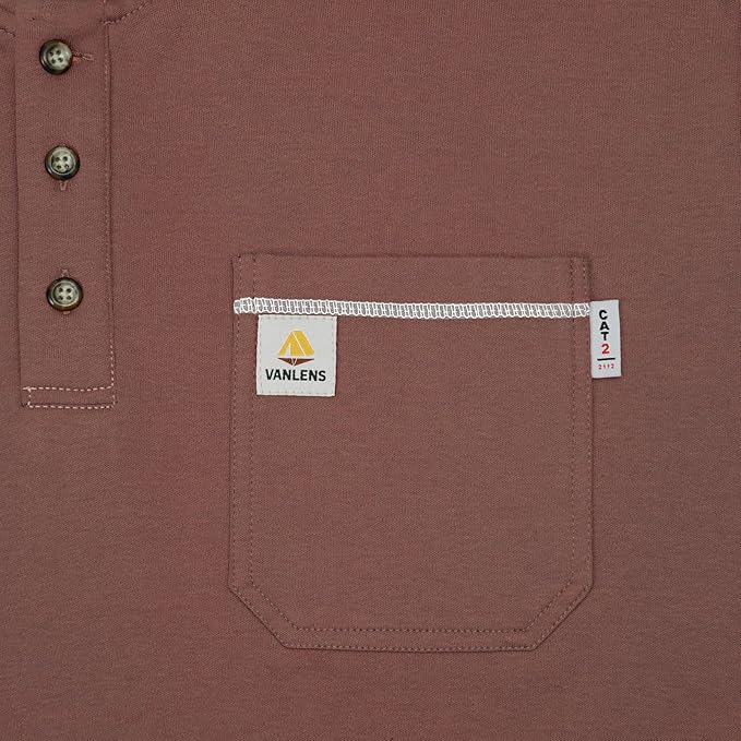 FR Shirts for Men CAT2/HRC2 Flame Resistant Shirts 6.5oz Light Weight Long Sleeve Fire Retardant Shirts