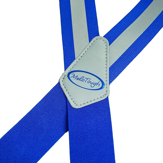 MELOTOUGH Reflective Safety Suspenders|Work Suspenders with Hi Viz Reflective Strip Hold Up Tool Belt Suspenders
