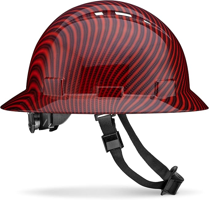 Acerpal Full Brim Vented Camo Design Matte Finish OSHA Construction Hard Hat with 6-Point Suspension