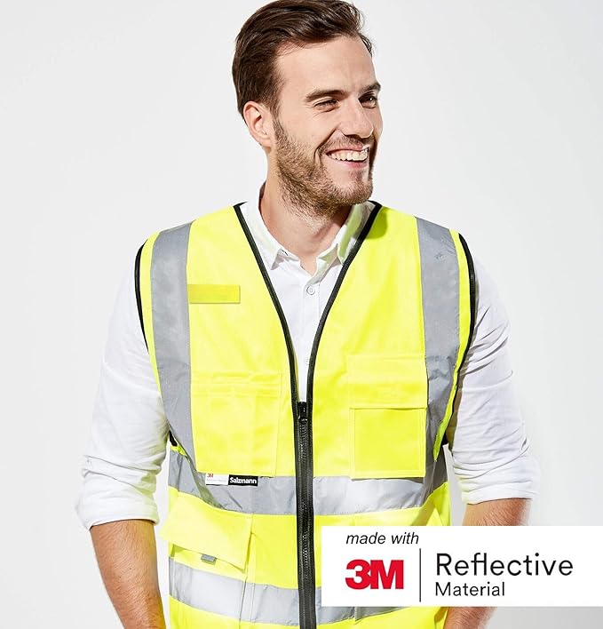 Salzmann Multi-Pocket Working Vest - Reflective Vest - Made with 3M Reflective Material