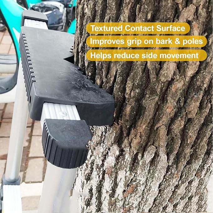 Rubber Steep Ladder Stabilizer for Extension Ladders, Pole & Trunk Support Bracket, Anti-Slip Ladder Accessory for Improved Stability