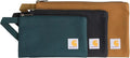 Carhartt Utility Zipper Pouch Set, Durable Water Repellent Organizers Sold in Sets of Three, Carhartt Brown/Black/Greenstone