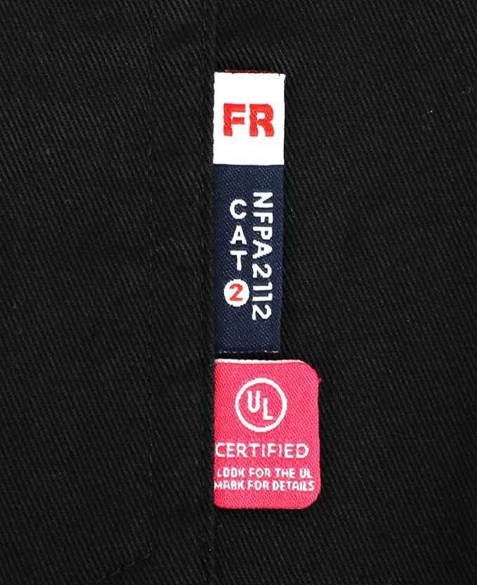 BOCOMAL FR Shirts Pearl Snaps Two Tone Plaid/Solid Flame Resistant Cotton Welding Shirt NFPA 2112 CAT 2