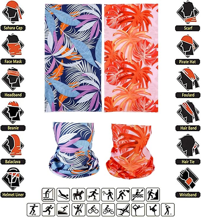 Neck Gaiter Masks Tube Scarf,Seamless Bandanas Buffs Gators,Ourdoor Face Mask Face Covering Multi Headwear