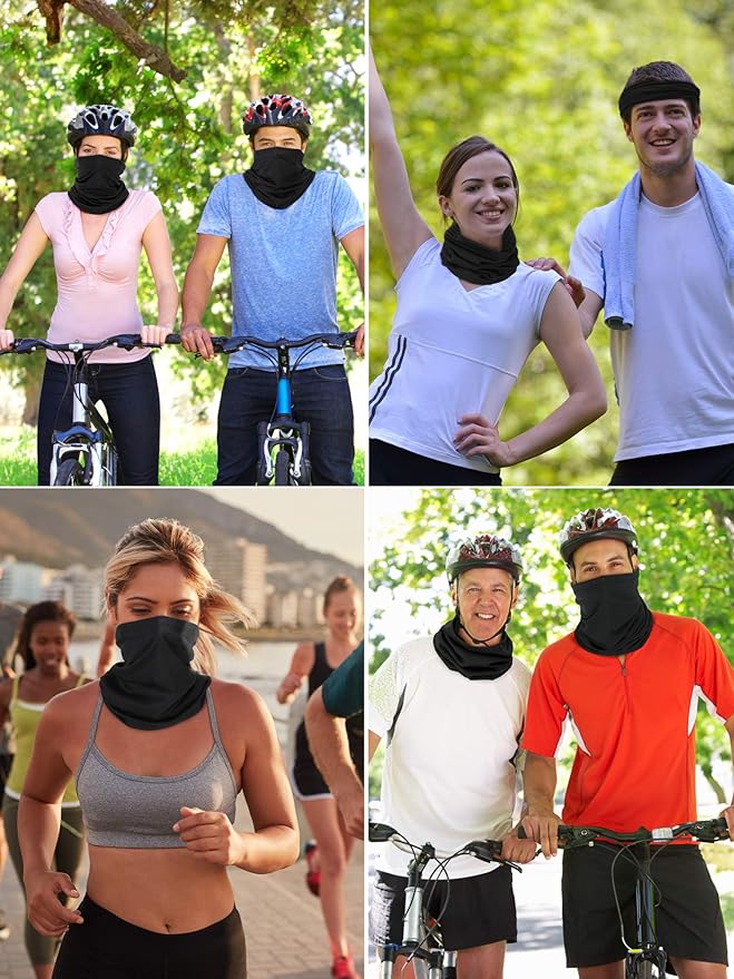 Geyoga Neck Gaiter Bandana Face Mask Summer UV Protection Cooling Breathable Face Mask Neck Scarf Balaclava for Men Women