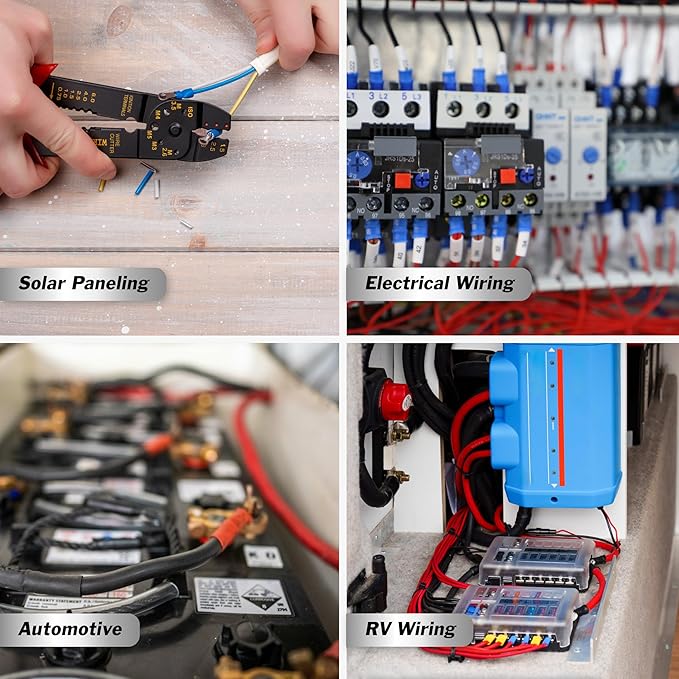 InstallGear AWG 5 Gauge 10ft Battery Power Inverter Cables - 2ct Red/Black Battery Cable for Solar, Auto, RV and Marine, Lawn Mower - 99.9% Deoxigenized Copper, Set - Cable Wire