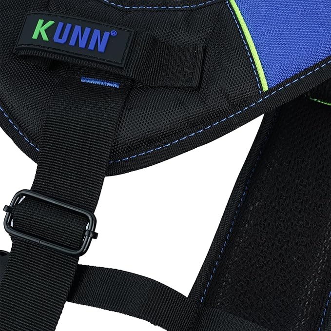 KUNN 3 Point Padded Tool Belt Suspenders for Men,Heavy Duty Construction Suspenders with Tool Belt Loops,Blue