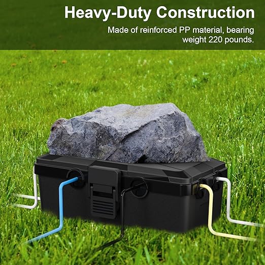 Medium Outdoor Electrical Box Waterproof 10.3 x 5.9 x 3.7 in, IP54 Waterproof Extension Cord Cover Outlet Box, Weatherproof Connection Box for Electronics Outside, Power Strip, Light, Plug