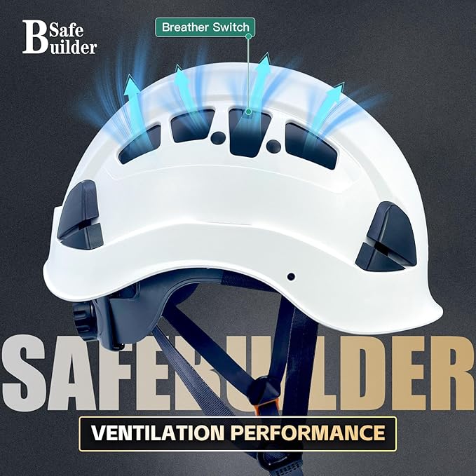 Construction Safety Helmet ABS Hard Hat Adjustable Ventilation System Hardhats Industrial Work Head Protection for Men Certified ANSI/ISEA Z89.1