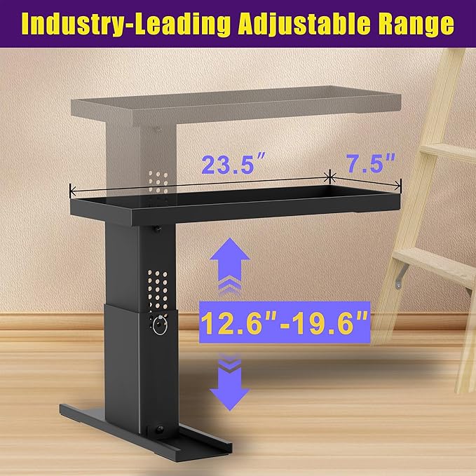Ladder Leveler Pro | Heavy-Duty Ladder Stabilizer for Stairs | 750lb Safety Ladder Platform & Extender, Adjustable 12.6"-19.6" | Fits Ladders up to 23.5" Wide